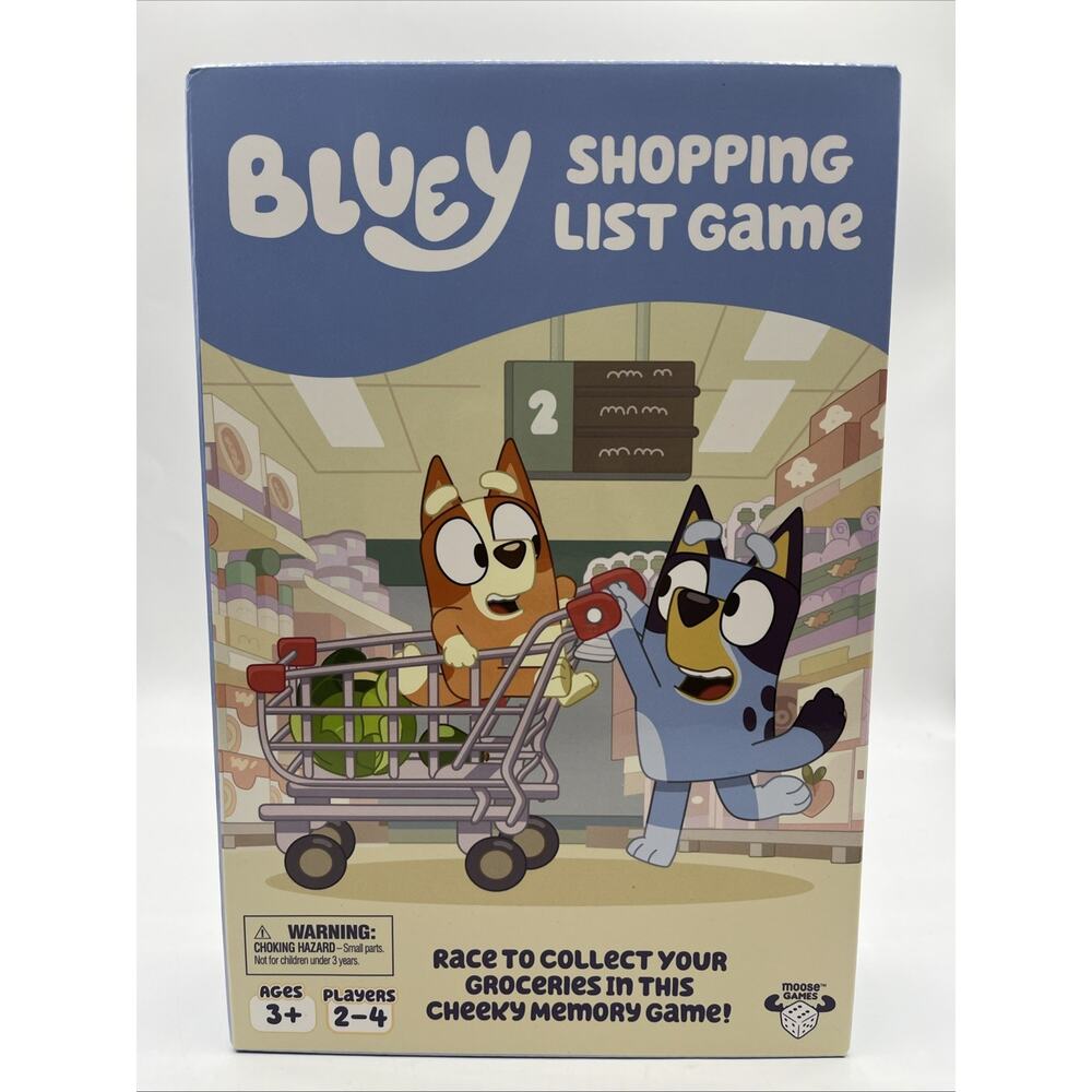 Bluey Shopping List Game: Supermarket Adventure for Ages 3+ KIDS MEMORY GAME NEW